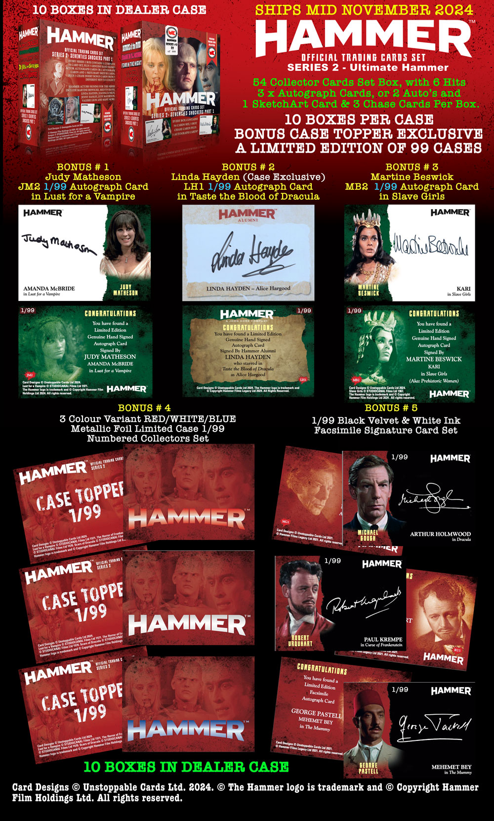 Hammer Horror Series Two CASE OF 10 BOXES DELUXE